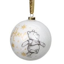 Disney 80mm Christmas Bauble Glitter Sparkle - Winnie the Pooh