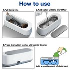 Ultrasonic Jewelry Cleaner Denture Glass Watch Ring Bath Tank Cleaning USA — photo 8