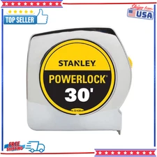 30 ft Power Lock Tape Measure Durable full blade coating Accurate inside/outside