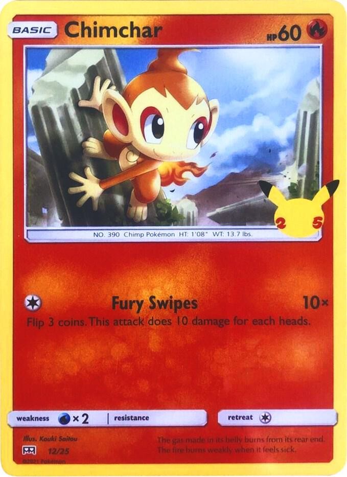 Chimchar #12/25 Mcdonald's 25th Anniversary Promos Promo Pokemon TCG NM
