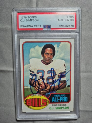 #ad #ad 1976 Topps O.J. Simpson #300 $657.60