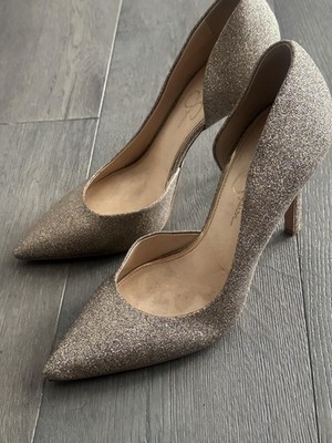 glitter dress shoes women's SILVER SHOES sweetheart neckline detail