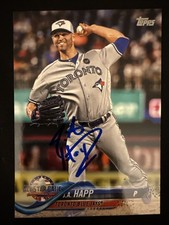 2018 Topps Update J.A. Happ Signed All Star Card US66 Blue Jays Autograph Auto