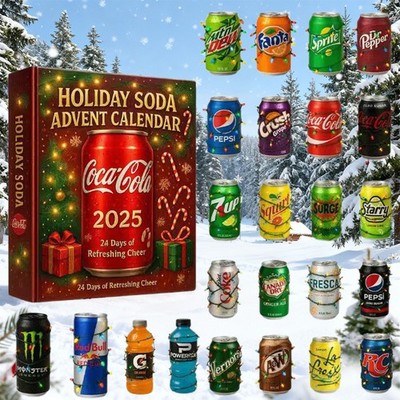 Soda Countdown Advents Kalender Weihnachts Acryl Dekor Fans Sammler Geschenk