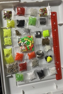B~1650 Fishing Lure Walleye Making Kit Spinners Floaters Clevis Beads Split Ring