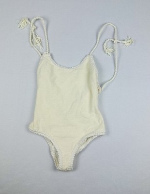 Tiger Lily Womens One Piece Swimsuit Bathers Sz AUS 8 US 4 Cream W/ Rope Straps