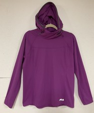 NWOT Fila Hoodie L Purple Midweight Training Athletic Pullover Funnel Neck