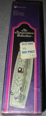 Amerock Pull Backplate Regency White Bonaventure Collection NOS Set of 2