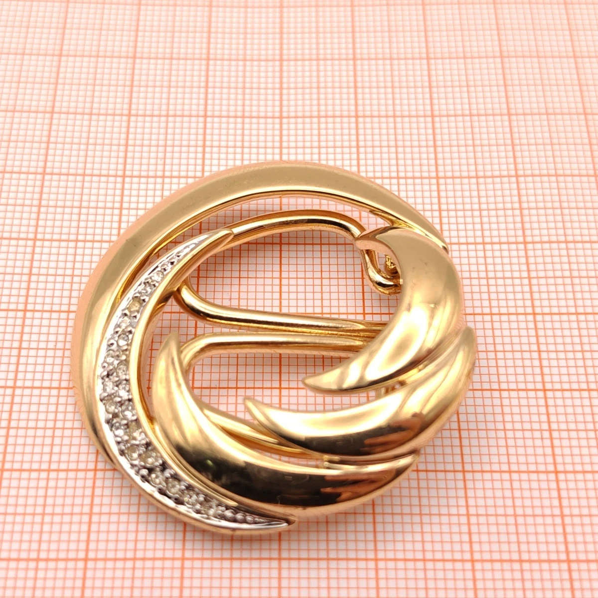 ⭐ Pierre Lang Brosche Anstecknadel Stecker Pin Anhänger Perle Stein Gold 059 ⭐