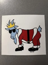 GOAT USA Santa Goat Sticker. Single Sticker. Brand New.