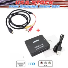 1080P HDMI Male to 3 RCA S-video AV Audio Cable Cord Adapter for TV HDTV DVD US