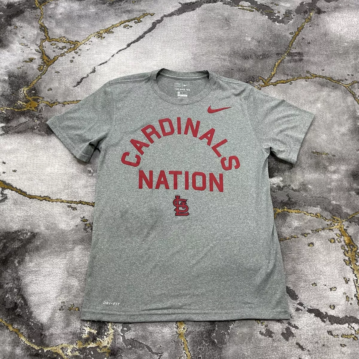 St. Louis Cardinals Nike Dri Fit T Shirt Mens Medium Grey