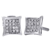 925 Sterlingsilber Pflastern Echtem Diamant Nieten 6.65Mm Mini Drachen Ohrringe