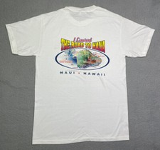 Vintage I Survived The Road To Hana Maui White Graphic T-Shirt Size M