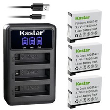 Kastar 3pcs Battery Triple Charger for GoPro4 AHDBT-401 AHBBP-401 HERO4 Hero 4