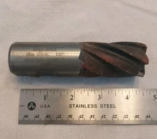 Duramill End Mill 1-1/4" 6 Flute HSS(Co), CDA 63-6. "UK", 6.857", 1.25" Diameter