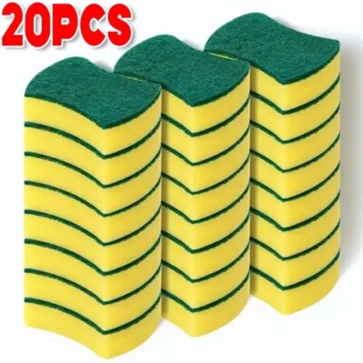 20pcs Kitchen Dishwashing Sponges   Soft Absorbent Scouring Pads for Cleaning