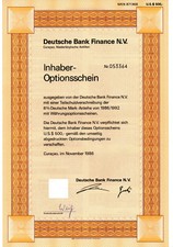 Deutsche Bank Finance N.V. Inhaber - Optionsschein (Nr.053364)