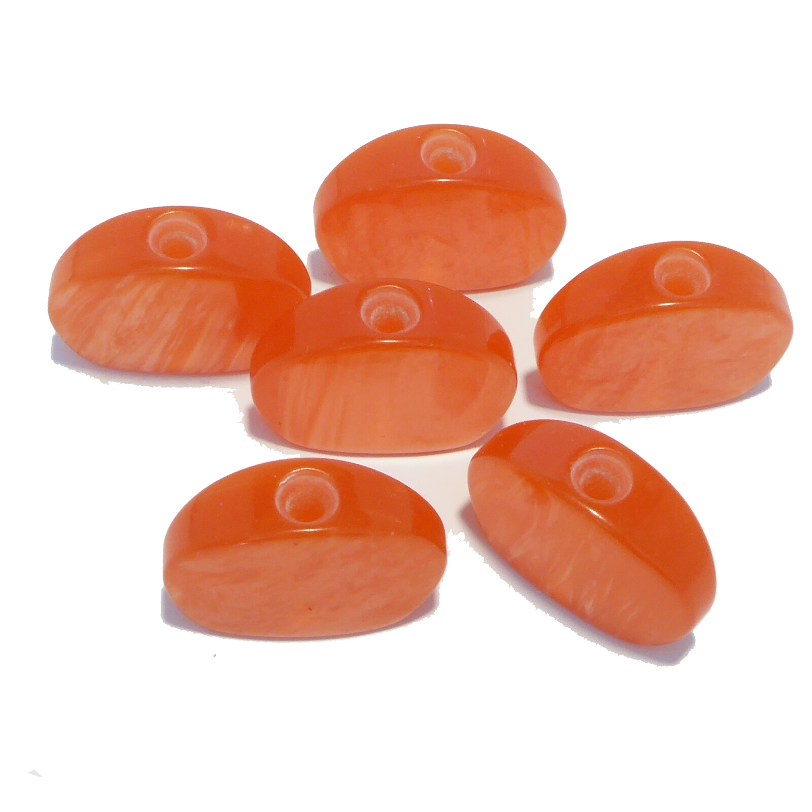 Set of 6 red / pink guitar machine head buttons