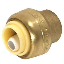 1 Pack XFITTING Push Fit Cap 1/4 inch, 1/4", Push to Connect End Cap Plug, Brass