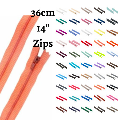 YKK Nylon geschlossenes Ende 36 cm 14'' Reißverschlüsse (x1) einzelne mehrfarbige Kissen Kleidung