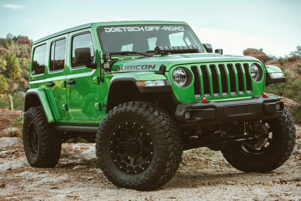 Kit de montaje de capucha rígida y 4 luces LED rígidas para Jeep Wrangler JL Gladiator 18-25 Foto 3 de 4