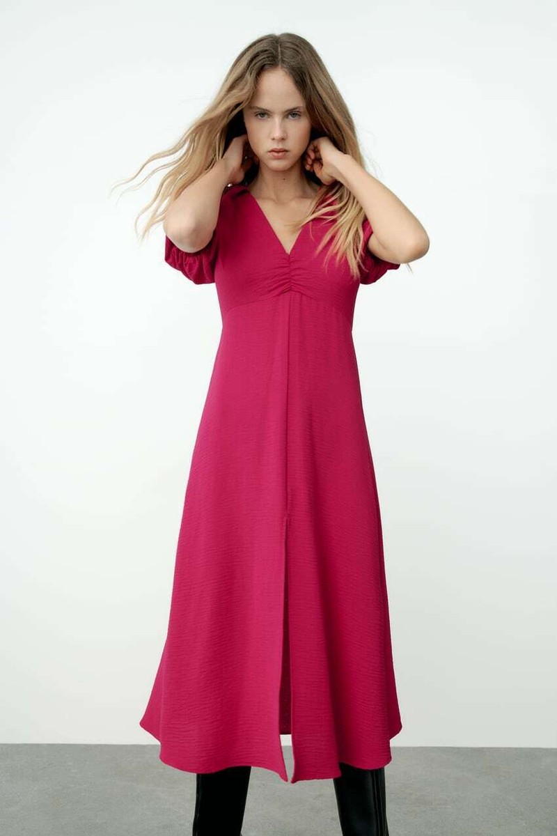 long sleeve rust colored dress Danaé Brown Shirred-effect Draped Maxi Dress, S / Brown