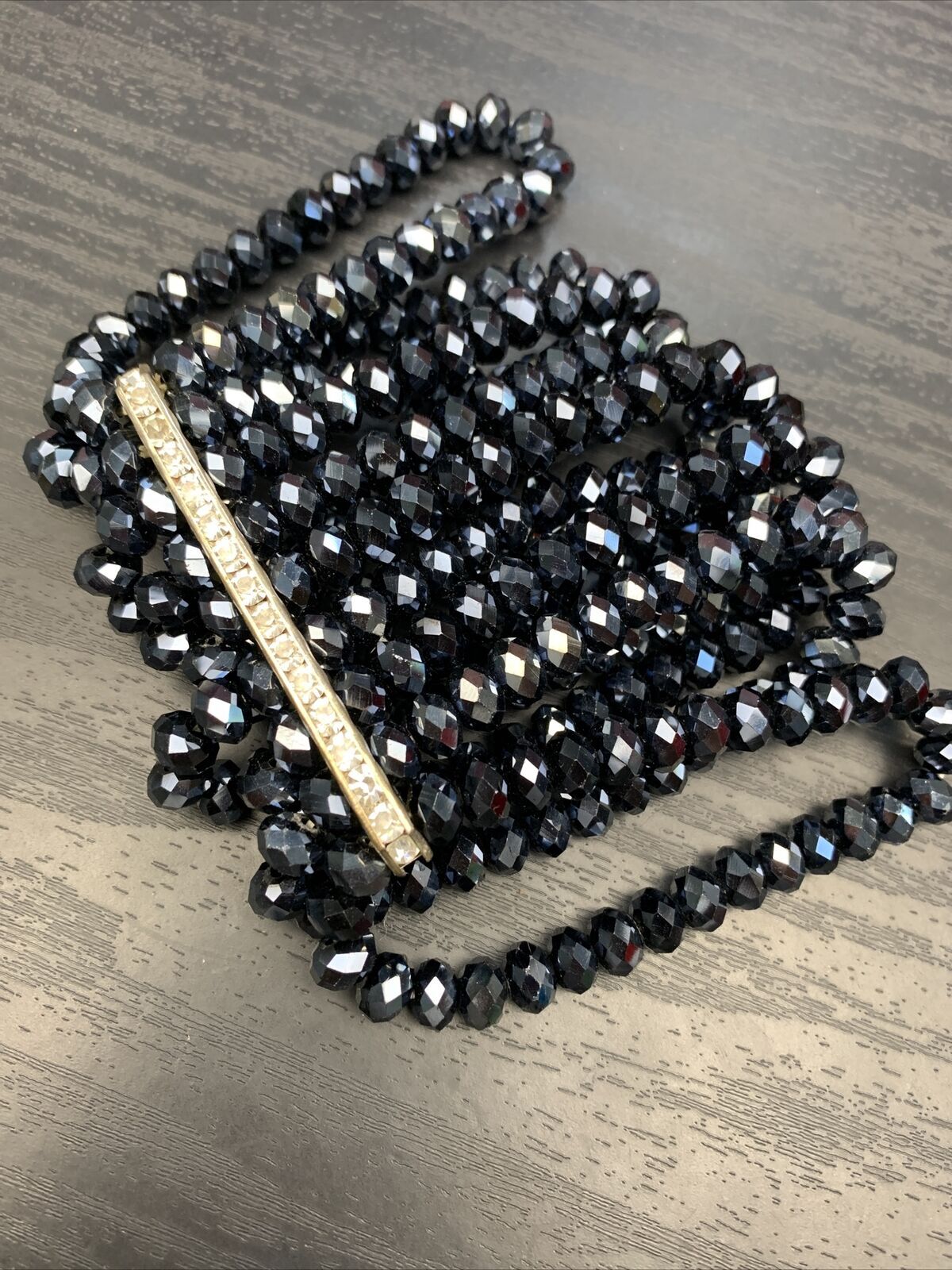 Event Extra Wide Statement Beaded Crystal glass s… - image 5