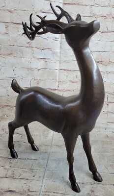 Handgefertigt Groß Spiel Hunter Reh Buck Hirsch Jagd Saison Pokal Bronze Statue