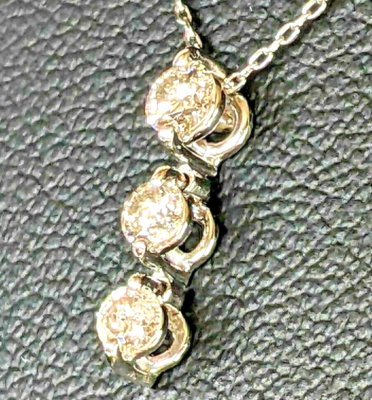 Pt900 Pt850 0.30ct Diamond Platinum Necklace JAPAN Shipping Pre 