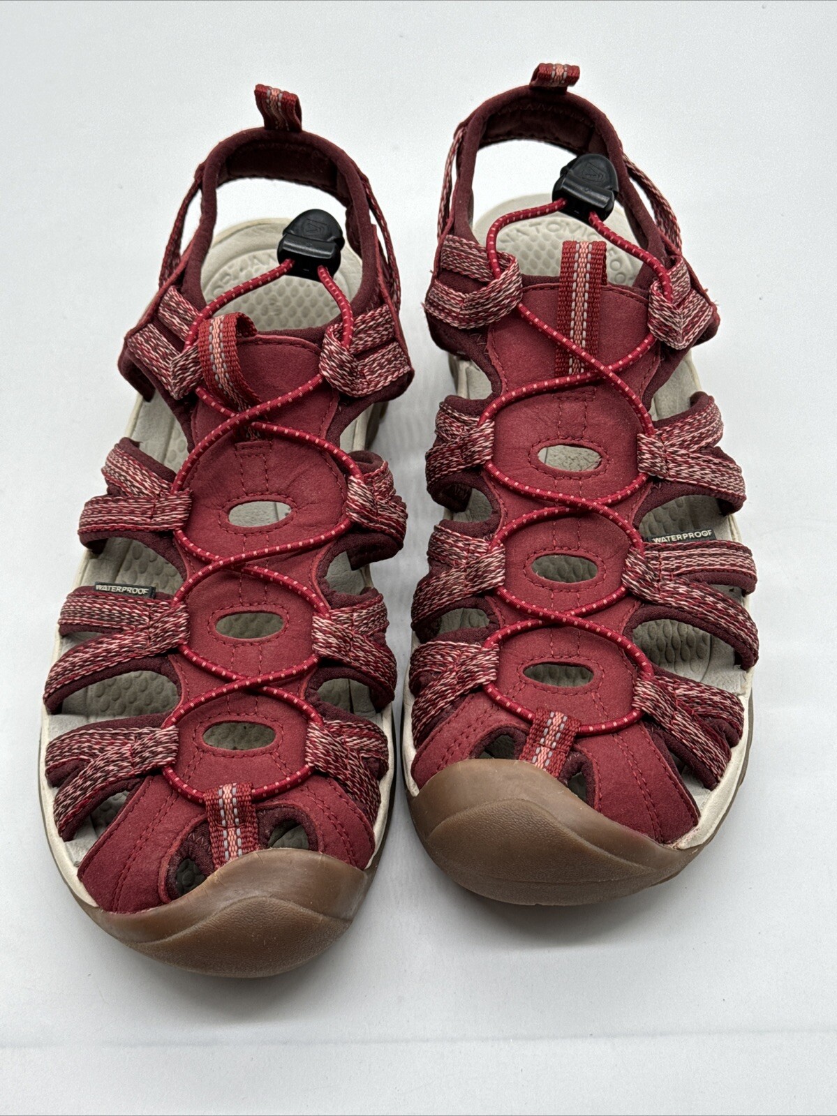 Sandali da trekking KEEN Womans 10 sussurri scarpe da fiume impermeabili toni marrone terra