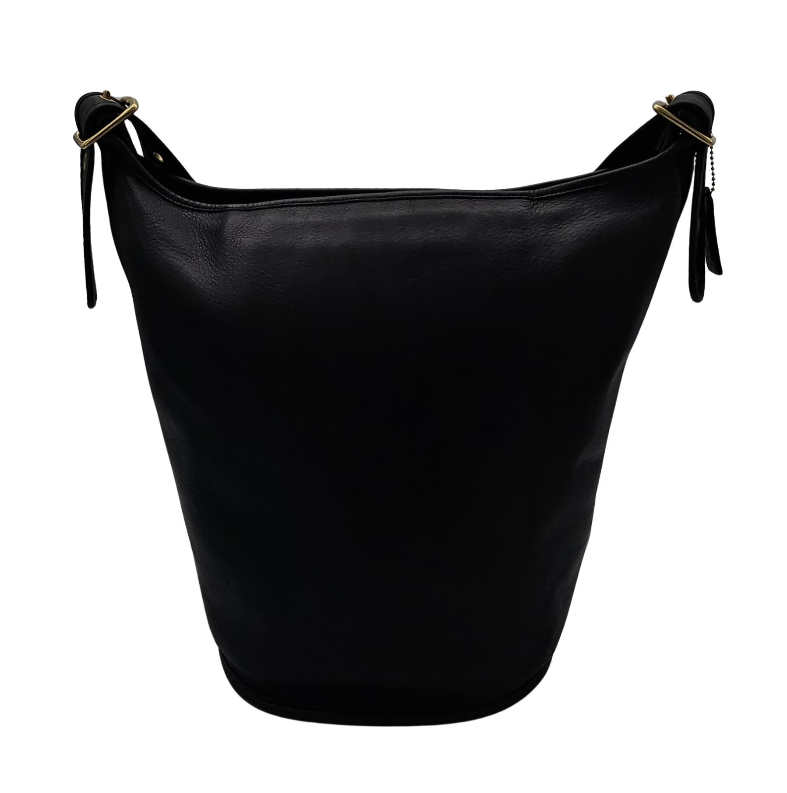 Vintage COACH Duffle Sac 9085 Black XL Leather Bucket Shoulder Bag