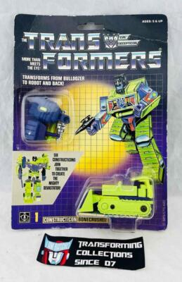 Transformers Original G1 1985 Constructicon Bonecrusher MOSC for Devastator TM
