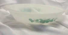Glasbake Blue Fruit 2x8.5x12 Oval Casserole Glass Bake Dish