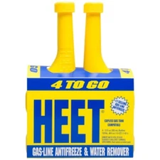 4 Pack 12 oz. Bottles HEET Gas-Line Antifreeze & Water Remover (48 oz. total)