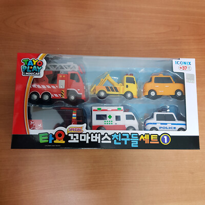 Jouets Little Bus Tayo Ensemble Spécial Mini 6 Pièces FRIENDS Set Mini Personnages Tayo
