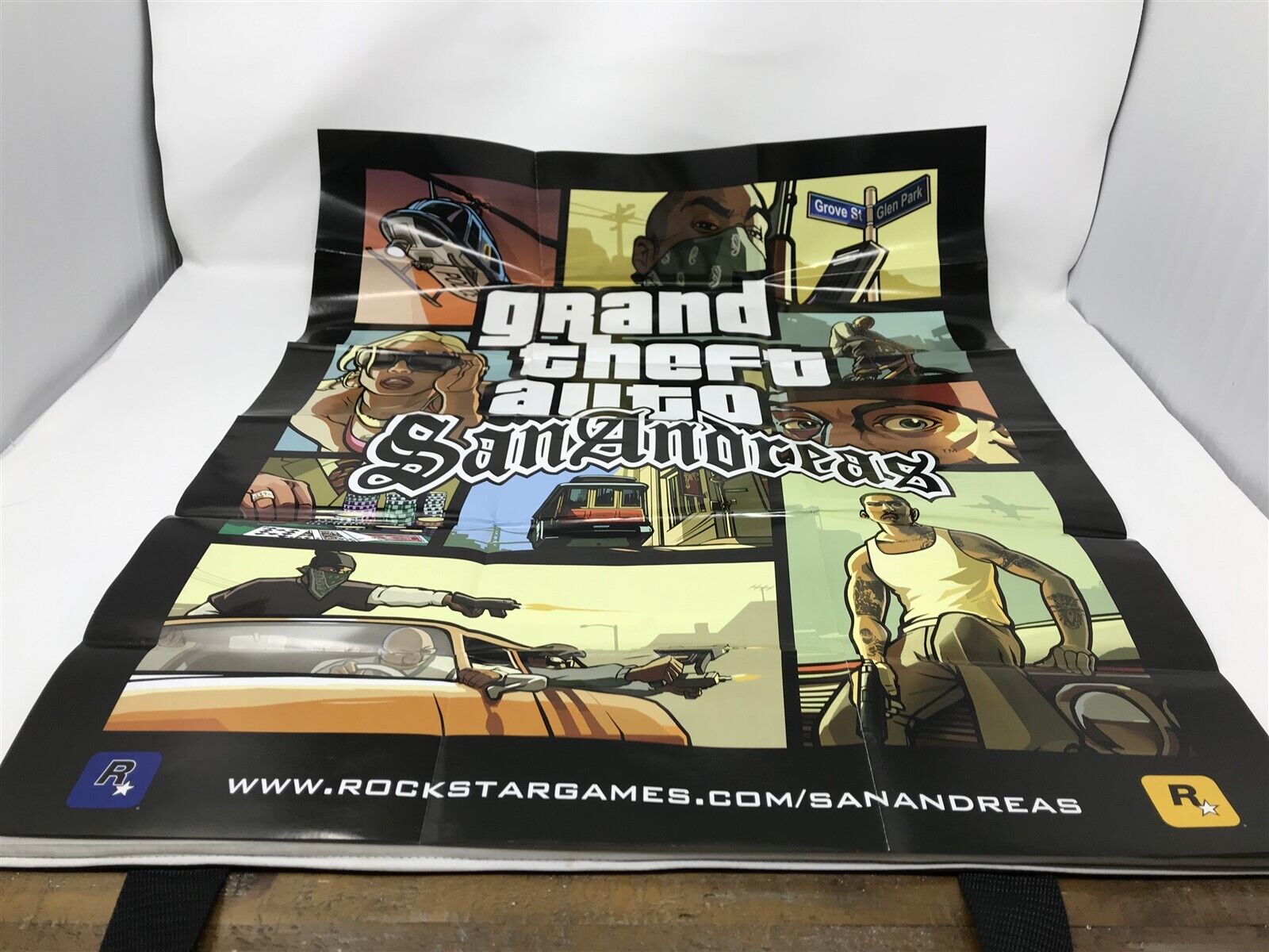 Jogo GTA San Andreas Original PS2 Raro Playstation 2 Manual e Mapa Poster