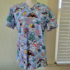 Looney Tunes Christmas Small Scrub Top Shirt Uniform Women's Twenty Bird