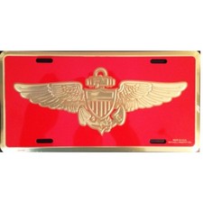 marine aviator logo seal military license plate made in usa