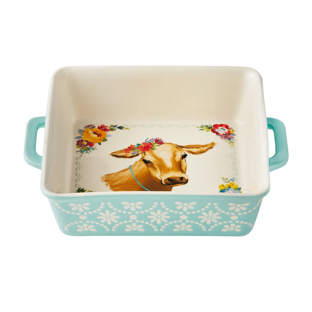 The Pioneer Woman Sweet Romance Cow 8x8 Square Ceramic Baking Dish