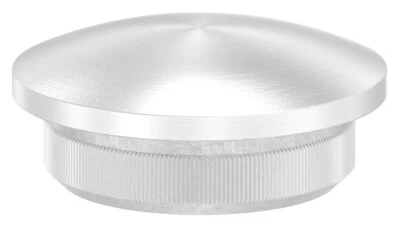 EDELSTAHLONLINE24 Endkappe leicht gewölbt (dünn), massiv, für Rohr ø 21,3 x 2,0mm, zum Einschlagen