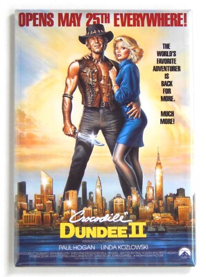 Crocodile Dundee 2 FRIDGE MAGNET movie poster