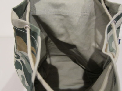 BAGGU Camouflage Drawstring Backpack Recycled Cotton Canvas BAGGU Camouflage Drawstring Backpack Recycled Cotton Canvas  main image 3