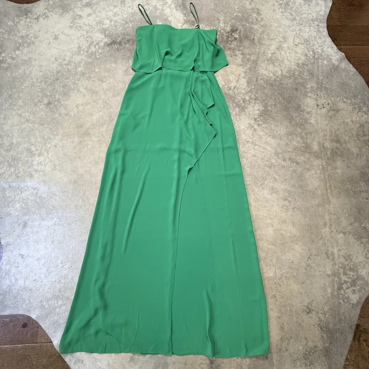 green emerald velvet dress Asymmetrical Jersey Gown – BCBGMAXAZRIA main image 1