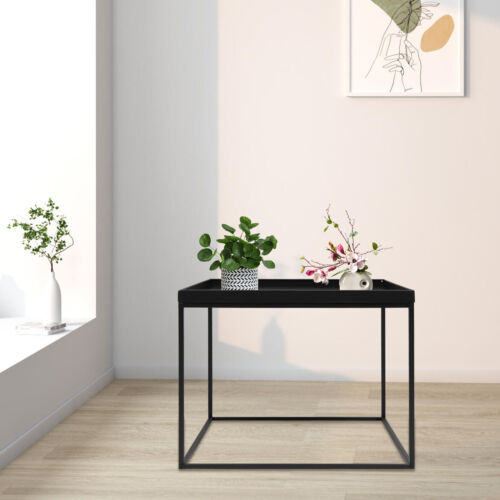24" Square Table Metal Frame Table Portable Office Side End Table Camping Table - Picture 2 of 14