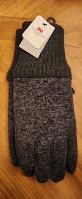 NWT West Loop Men's Knit Gloves - 3M Thinsulate Touchscreen Gray One Size