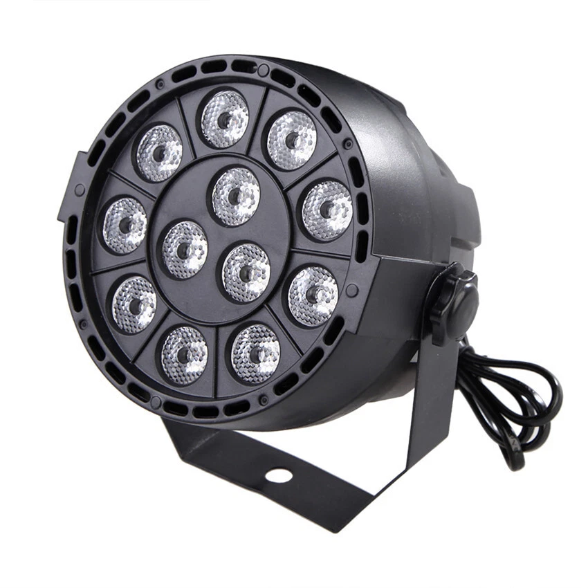 UV Purple Flat led par light 12pcs Led Par Can DMX Lighting Stage DJ Disco Light - Image 3 of 4