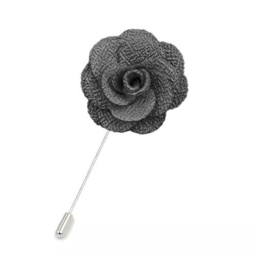 Mens Rose Brooch Flower Brooch Boutonniere Suit Lapel Wedding Pin Tassel Chain - Picture 56 of 95