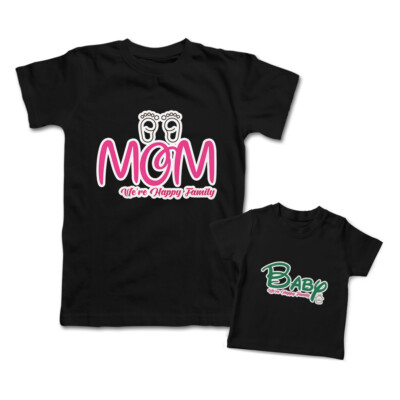 Mommy and Me Outfits Mom We Are Happy Family Baby Foot Pacifier Match Clothes