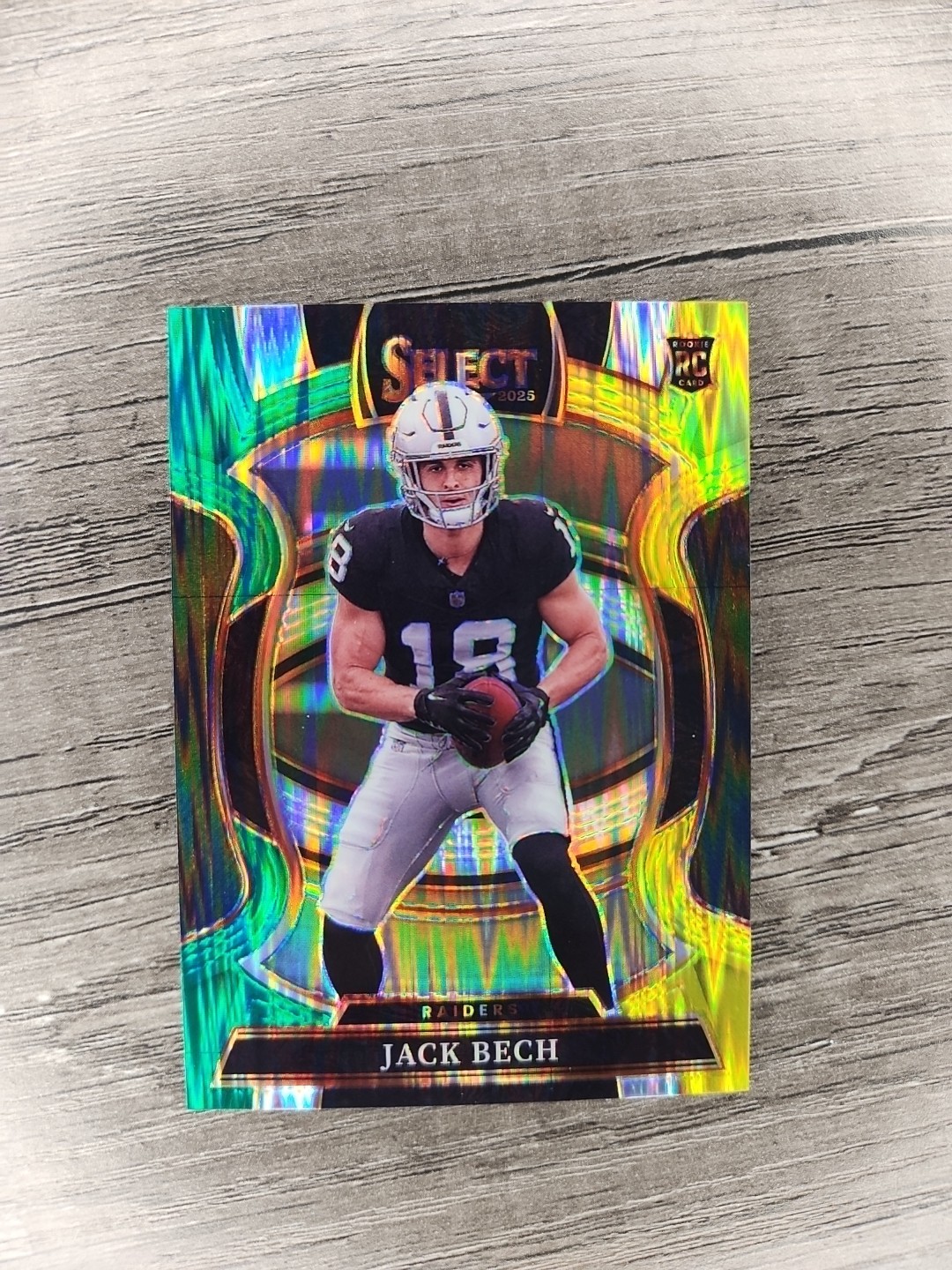 2025 Panini Select - Concourse Jack Bech #6 Green & Yellow Shock Prizm (RC)
